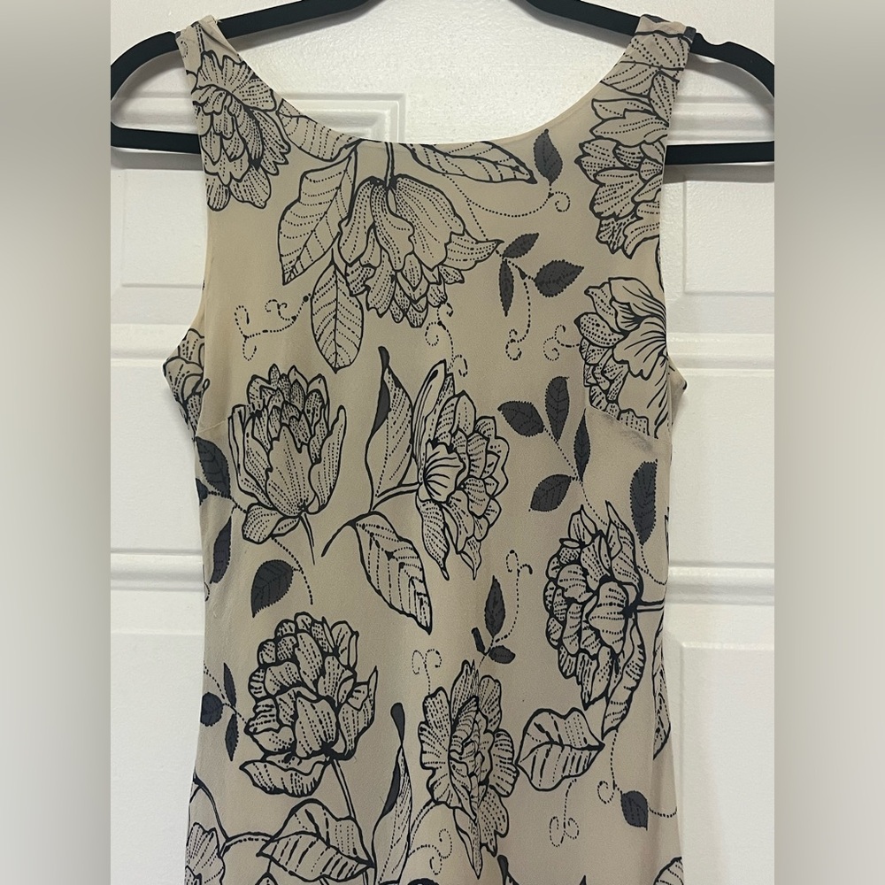 Floral Sleeveless Dress silk Ann Taylor